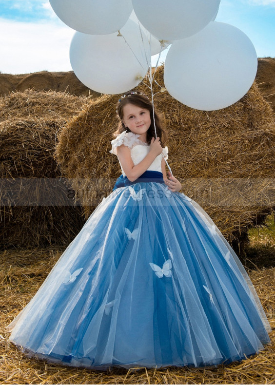 Adorable Lace Tulle Butterfly Flower Girl Dress